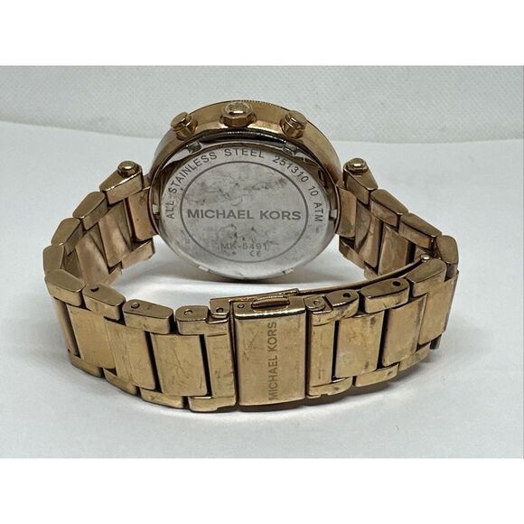 Michael Kors Parker MK5491 Women\'s Gold Stainless Steel Analog Dial Watch NUL37 main image 9